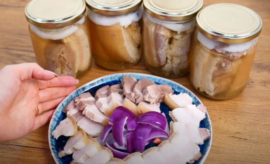 «Пятиминутка» идеальная закуска на все случаи жизни. Сало в рассоле