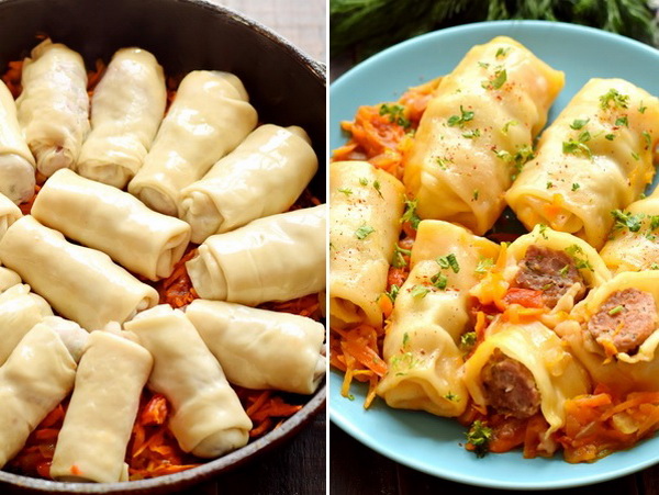 Фарш + мука + вода = обалденный обед на одной сковороде (мой муж готов есть это блюдо хоть каждый день)